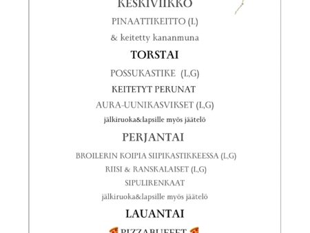 Villa Hainarin ruokalista vko 27