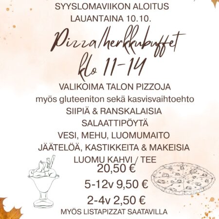 Pizza/herkkubuffet